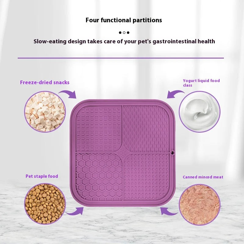 Anti-Choke Licking Pad 🐾🍽️ Slow-Feeding Treat Mat