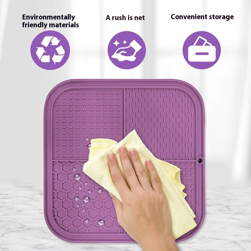 Anti-Choke Licking Pad 🐾🍽️ Slow-Feeding Treat Mat