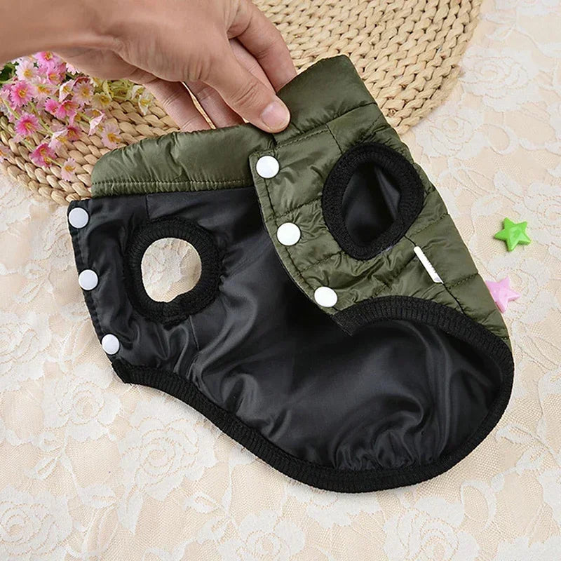 Double-Sided Winter Dog Coat 🐶❄️ Soft Warm Cotton Vest for Small & Medium Dogs