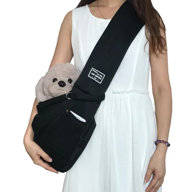 Portable Dog Sling Carrier 🐶✨ Crossbody Travel Bag for Small Pets