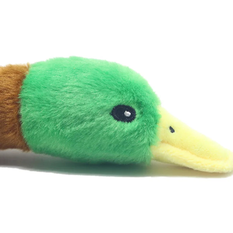 Plush Duck Squeaky Dog Toy 🦆🐶 Soft Chew Rope Toy for Fun & Cleaning