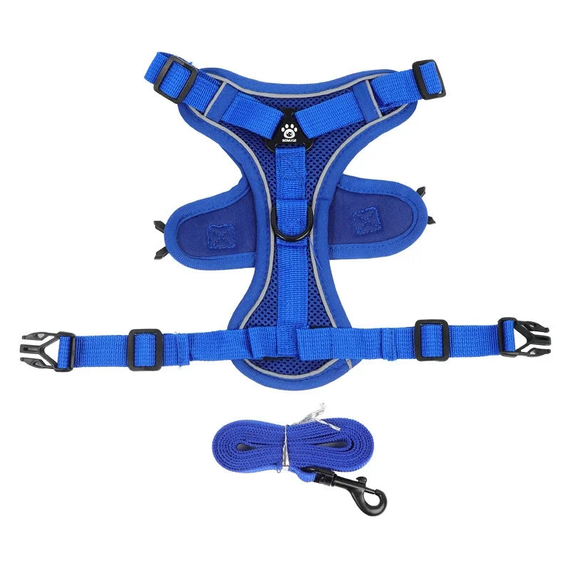 No-Pull Dog Harness & Leash Set 🐶✨ Adjustable Reflective Walking Vest
