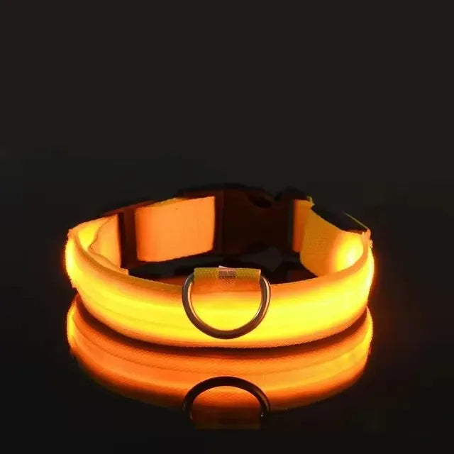 LED Glow-in-the-Dark Dog Collar 💡🐶 Night Safety Flash Collar (Battery Version)