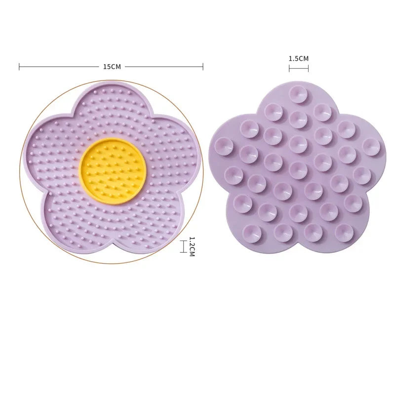 Sunflower Licking Mat 🌻🐾 Anti-Slip Slow-Feeder Pad