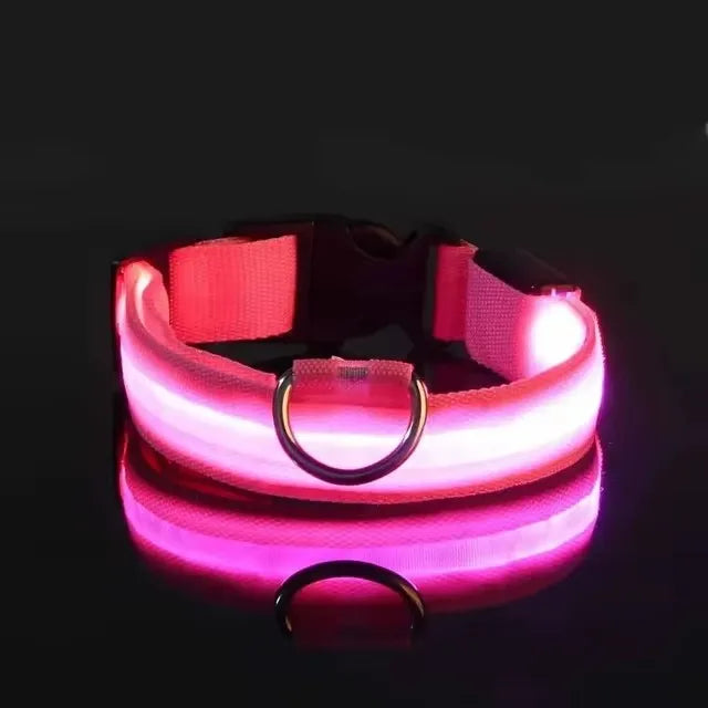 LED Glow-in-the-Dark Dog Collar 💡🐶 Night Safety Flash Collar (Battery Version)