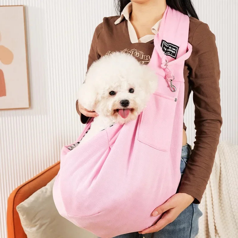 Portable Dog Sling Carrier 🐶✨ Crossbody Travel Bag for Small Pets
