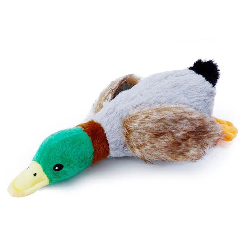 Plush Duck Squeaky Dog Toy 🦆🐶 Soft Chew Rope Toy for Fun & Cleaning