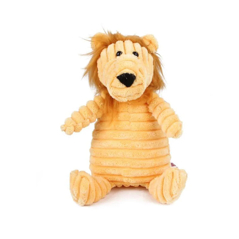 Plush Squeaky Dog Toy 🧸🐶 Durable Bite-Resistant Corduroy Toy