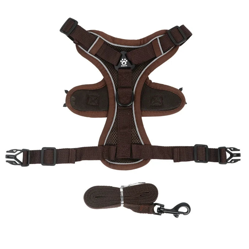 No-Pull Dog Harness & Leash Set 🐶✨ Adjustable Reflective Walking Vest
