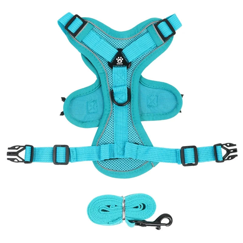No-Pull Dog Harness & Leash Set 🐶✨ Adjustable Reflective Walking Vest