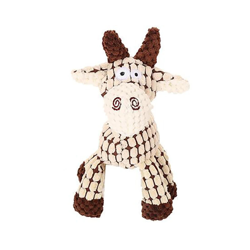Plush Squeaky Dog Toy 🧸🐶 Durable Bite-Resistant Corduroy Toy