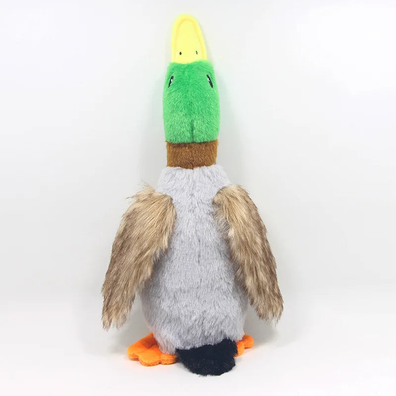 Plush Duck Squeaky Dog Toy 🦆🐶 Soft Chew Rope Toy for Fun & Cleaning