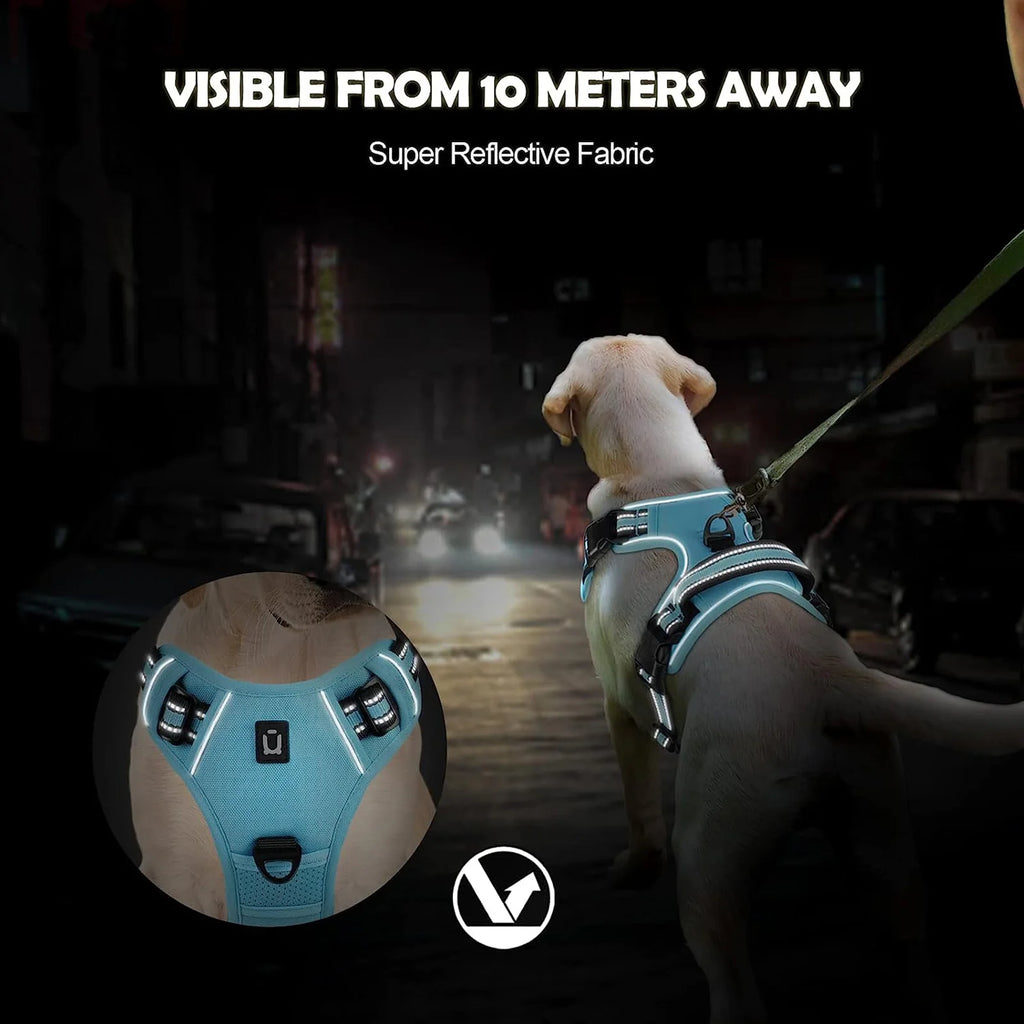 No-Pull Adjustable Dog Harness 🐶✨ Soft Padded Vest With Control Handle