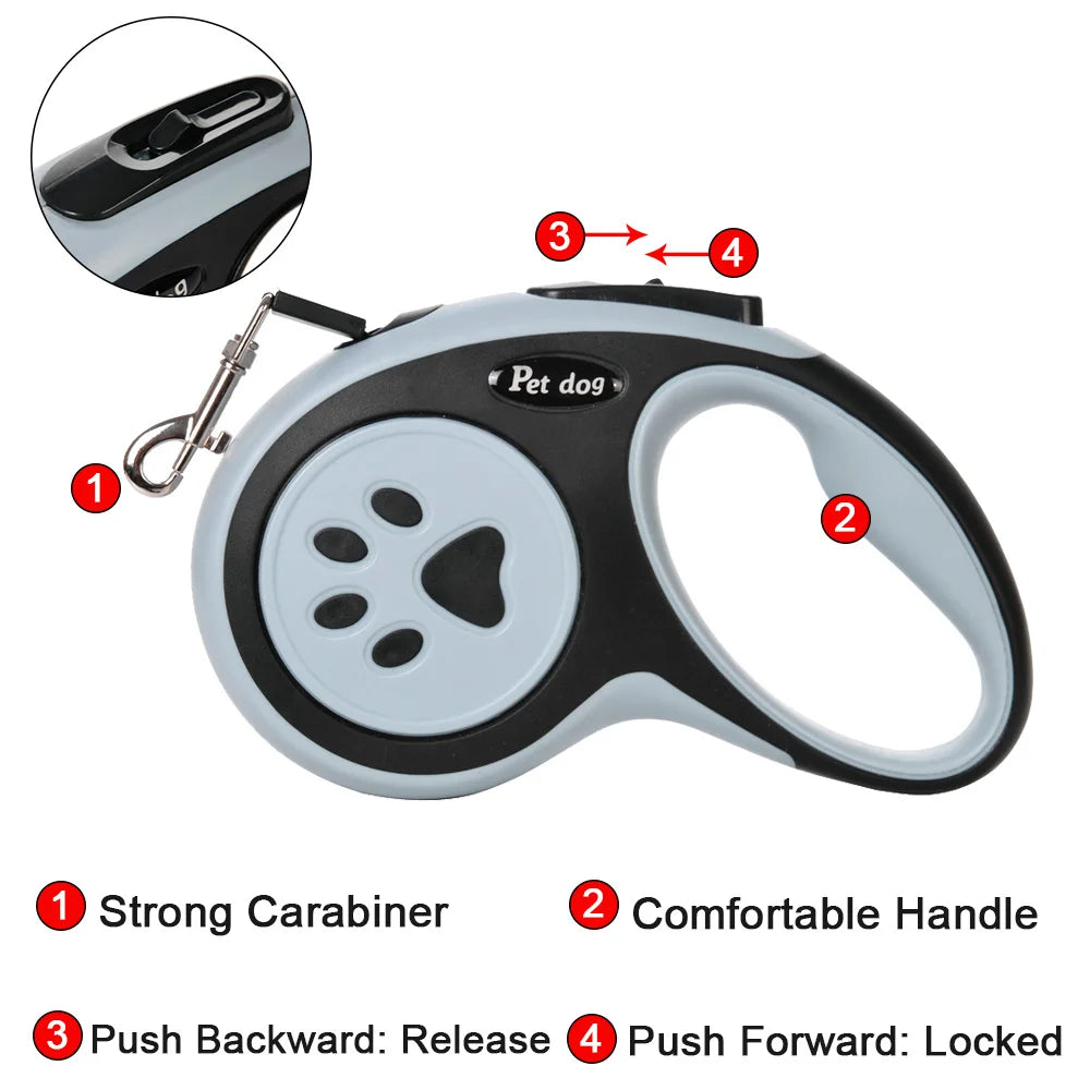 3M / 5M Retractable Dog Leash 🐶✨ Durable Nylon Auto-Extend Lead