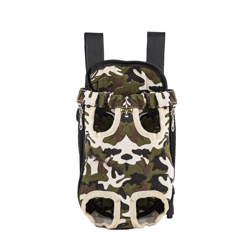 Camouflage Dog Backpack 🎒🐶 Breathable Travel Carrier for Small Pets