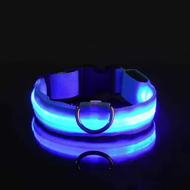LED Glow-in-the-Dark Dog Collar 💡🐶 Night Safety Flash Collar (Battery Version)