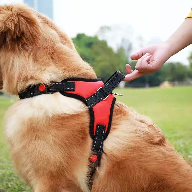 Reflective Saddle-Style Dog Harness 🐕✨ Adjustable No-Pull Training Vest