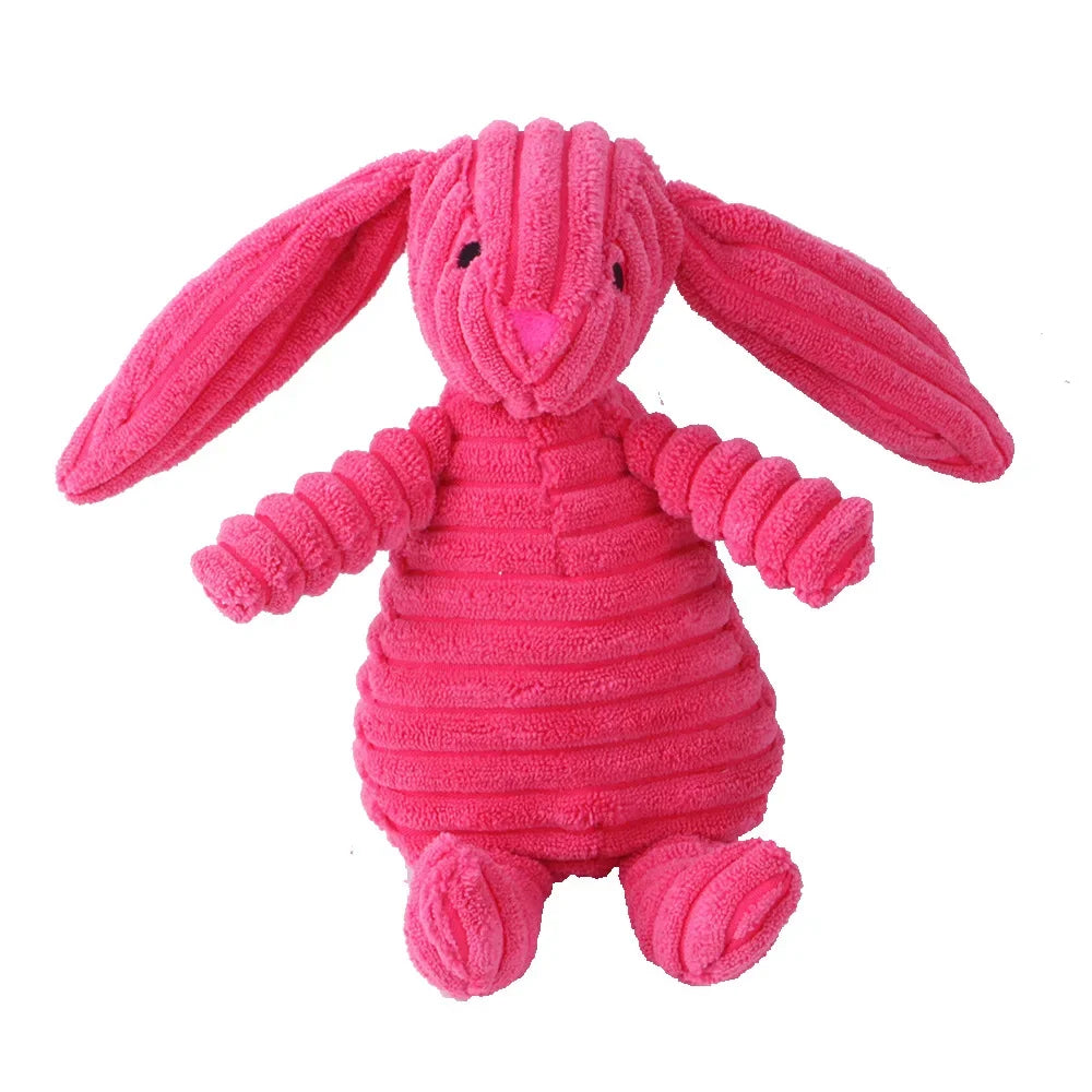 Plush Squeaky Dog Toy 🧸🐶 Durable Bite-Resistant Corduroy Toy