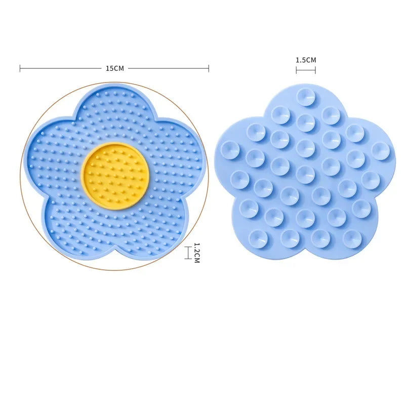 Sunflower Licking Mat 🌻🐾 Anti-Slip Slow-Feeder Pad