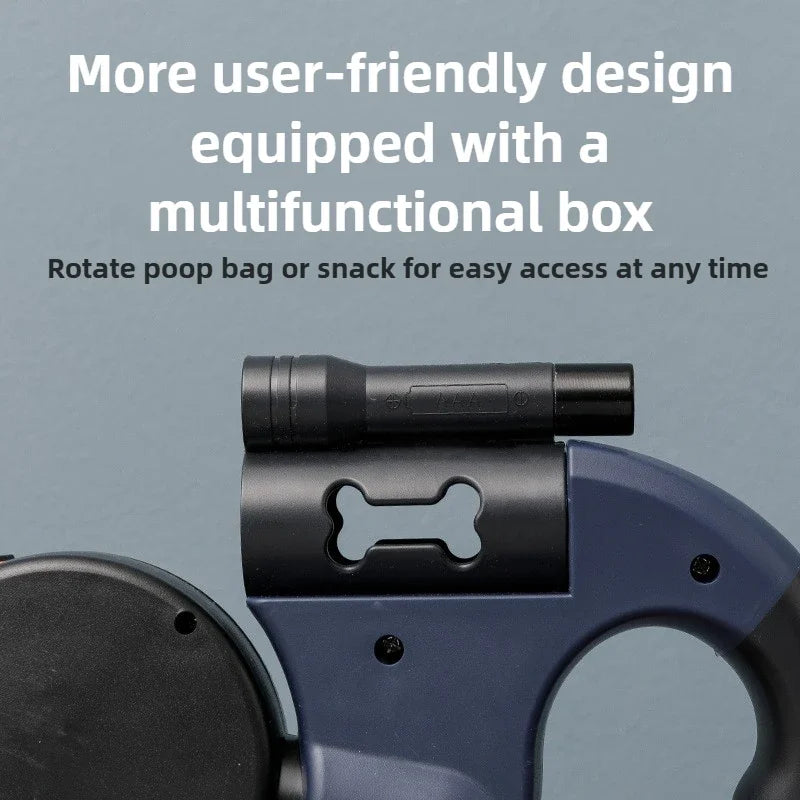 3M Double Retractable Dog Leash 🐶🐶✨ No-Tangle 360° Swivel + LED Light