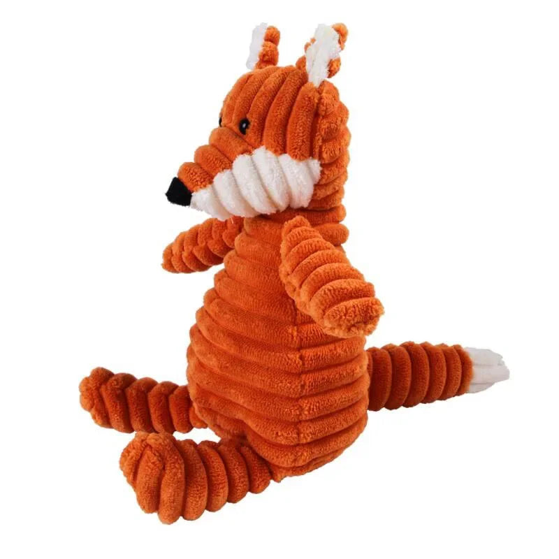 Plush Squeaky Dog Toy 🧸🐶 Durable Bite-Resistant Corduroy Toy