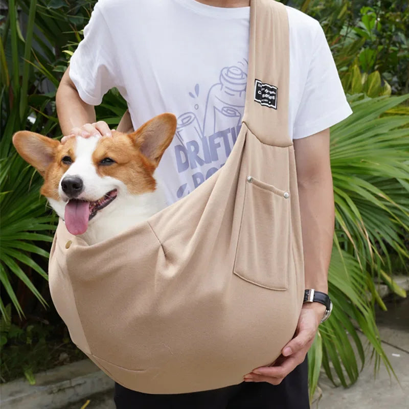 Portable Dog Sling Carrier 🐶✨ Crossbody Travel Bag for Small Pets