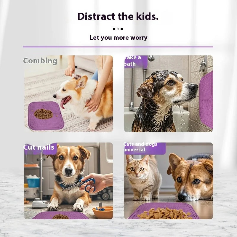 Anti-Choke Licking Pad 🐾🍽️ Slow-Feeding Treat Mat