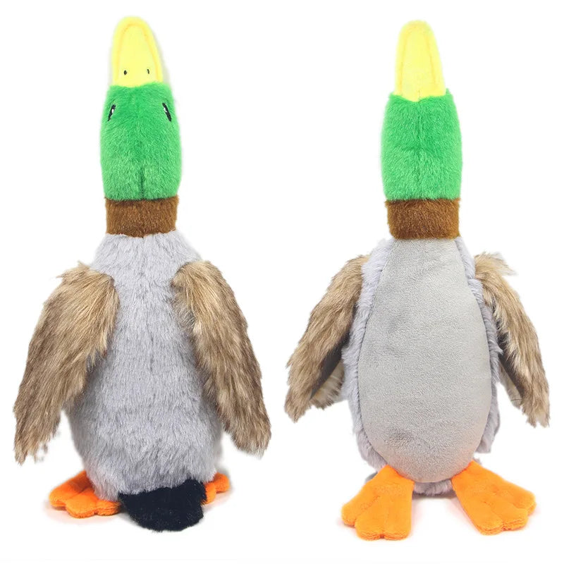Plush Duck Squeaky Dog Toy 🦆🐶 Soft Chew Rope Toy for Fun & Cleaning