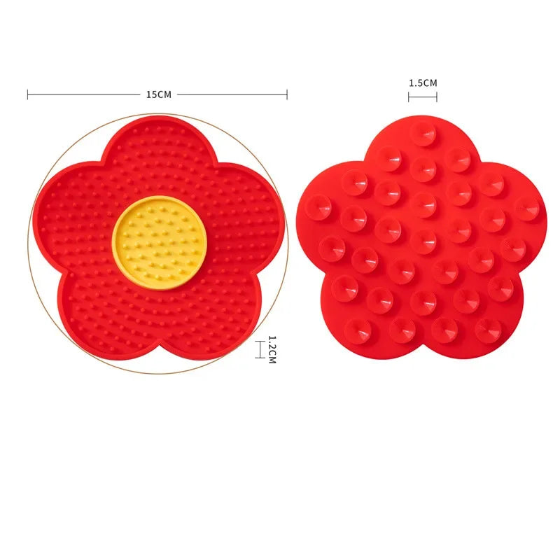 Sunflower Licking Mat 🌻🐾 Anti-Slip Slow-Feeder Pad