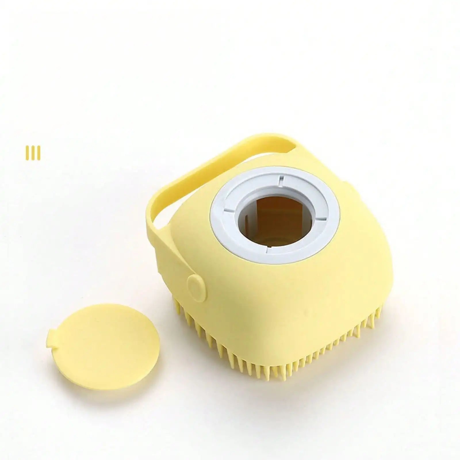 Silicone Dog Bath Brush 🛁🐶 Massage & Shampoo-Dispensing Grooming Tool
