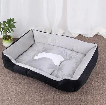 Warm Candy-Colored Dog Bed 🛏️🐶 Soft Square Pet House for Small–Large Dogs