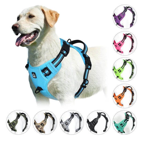 No-Pull Adjustable Dog Harness 🐶✨ Soft Padded Vest With Control Handle