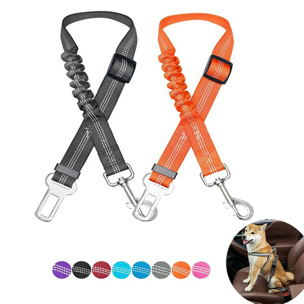 Adjustable Dog Car Seat Belt 🚗🐶 Reflective, Cushioned & Shock-Absorbing