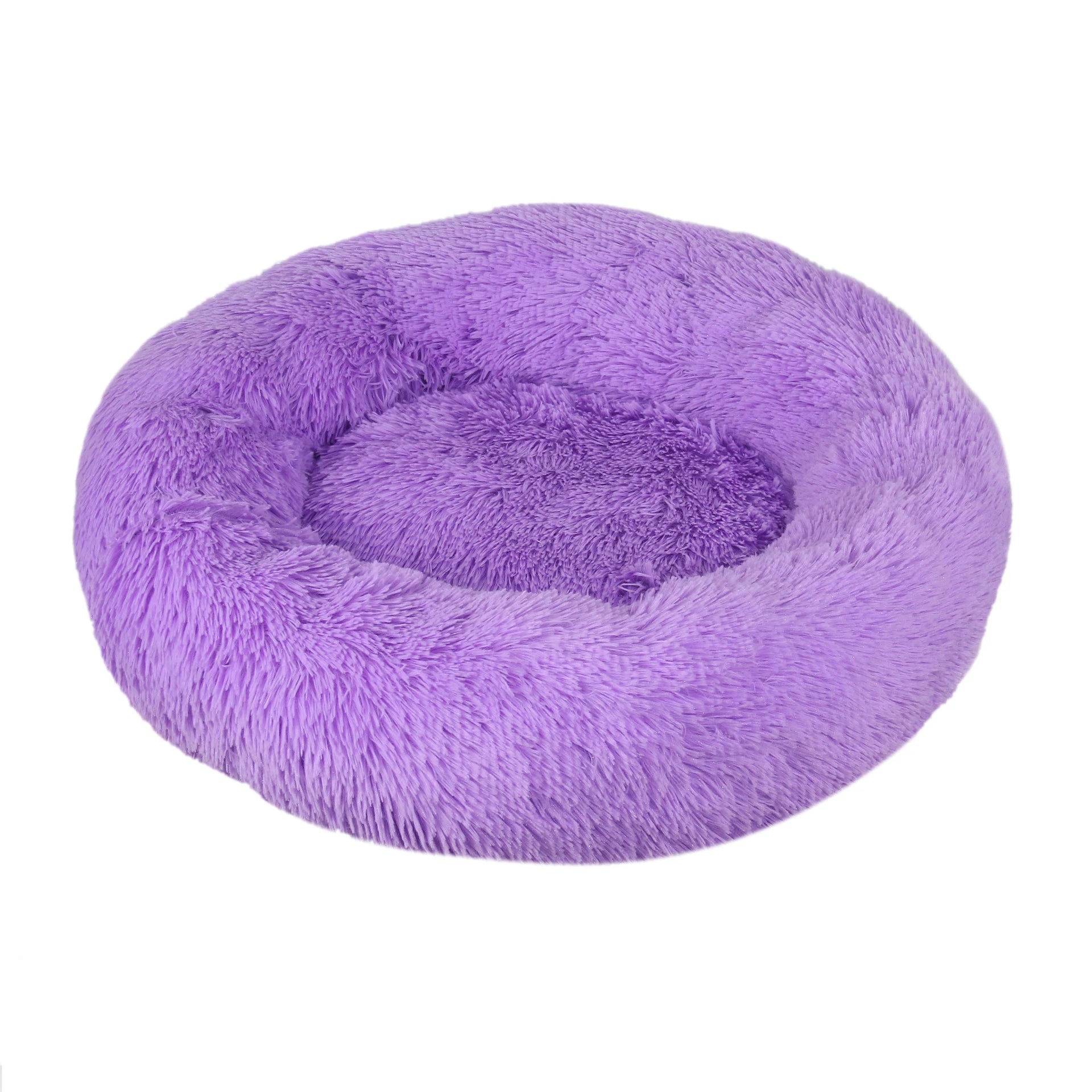 Round Plush Dog Bed 🐶✨ Ultra-Soft Warm Sleeping Nest