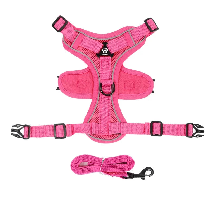 No-Pull Dog Harness & Leash Set 🐶✨ Adjustable Reflective Walking Vest