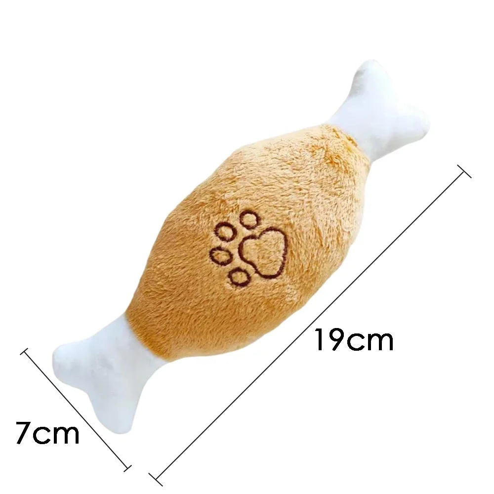 Plush Squeaky Dog Toy 🧸🐶 Durable Bite-Resistant Corduroy Toy