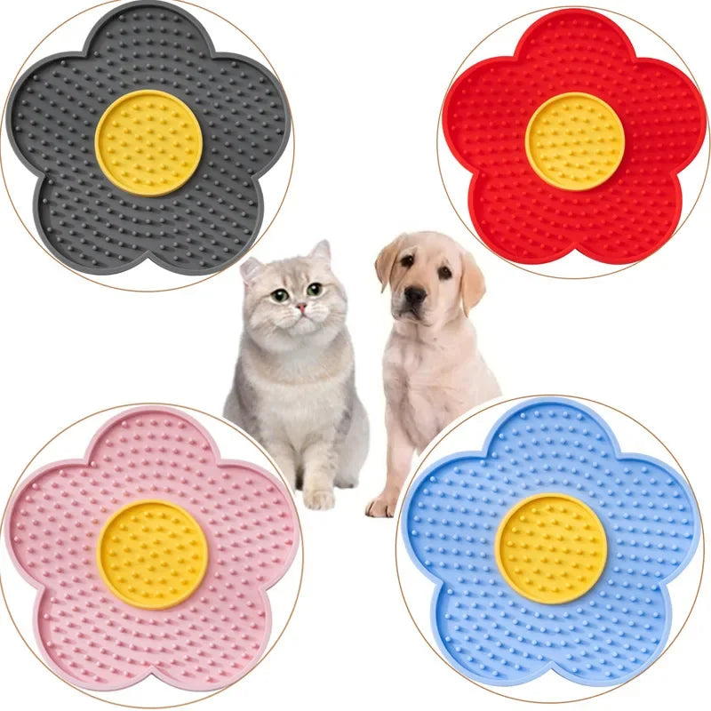 Sunflower Licking Mat 🌻🐾 Anti-Slip Slow-Feeder Pad