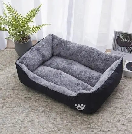 Warm Candy-Colored Dog Bed 🛏️🐶 Soft Square Pet House for Small–Large Dogs