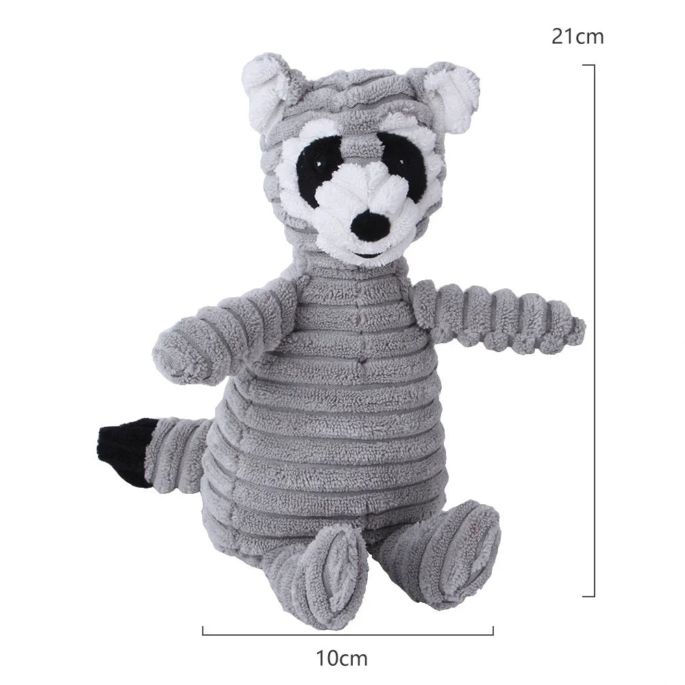 Plush Squeaky Dog Toy 🧸🐶 Durable Bite-Resistant Corduroy Toy